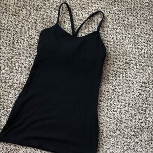 Black Lululemon power y tank